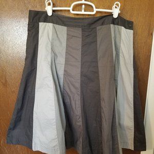 H&M Gray Striped Skirt